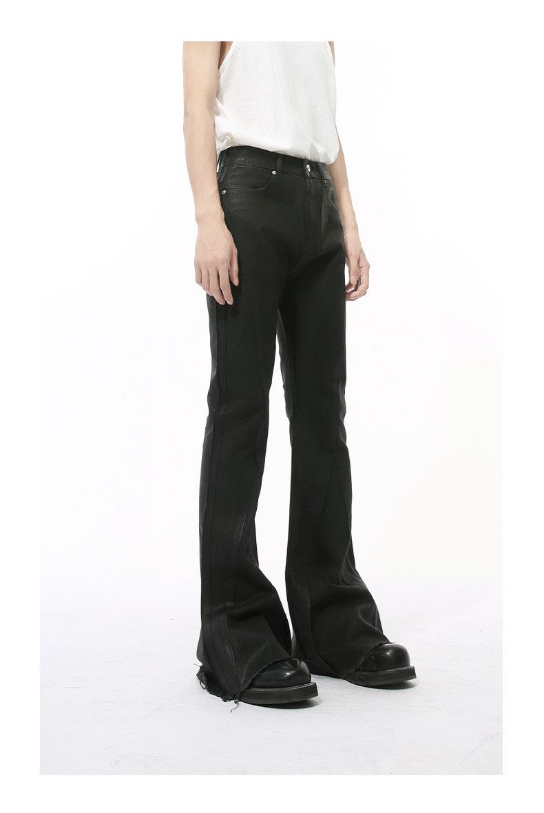 Japanese Brand × Jean Japanese style patchwork tassel black washed flared jeans Size US 32 / EU 48 - 4 Thumbnail