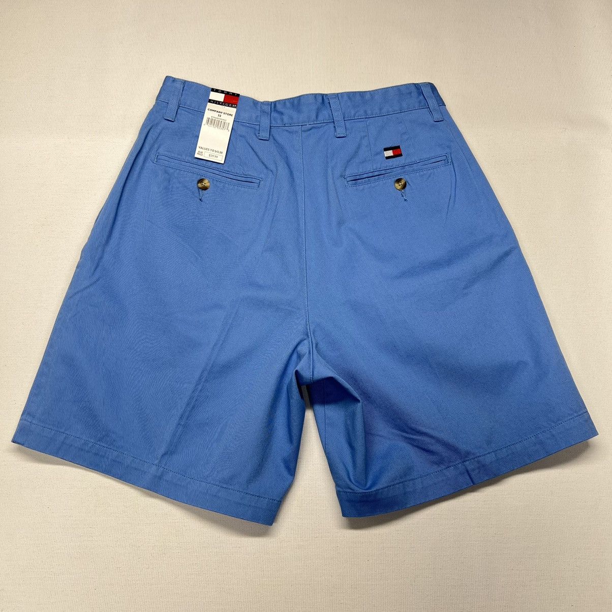 Tommy Hilfiger × Vintage VTG Tommy Hilfiger Shorts Blue Chino Bermuda Button Beach Size US 32 / EU 48 - 12 Thumbnail