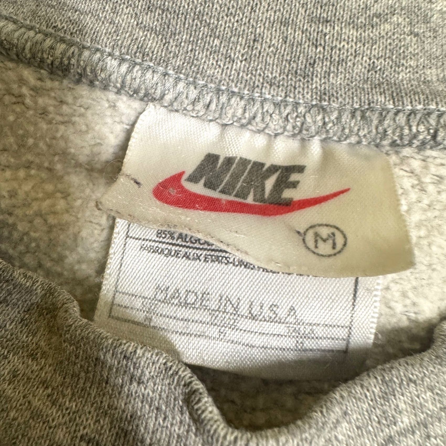 Nike VINTAGE Nike Sweatshirt Mens Medium 90s Made In USA Blank Cotton Blend Gray Size US M / EU 48-50 / 2 - 4 Thumbnail