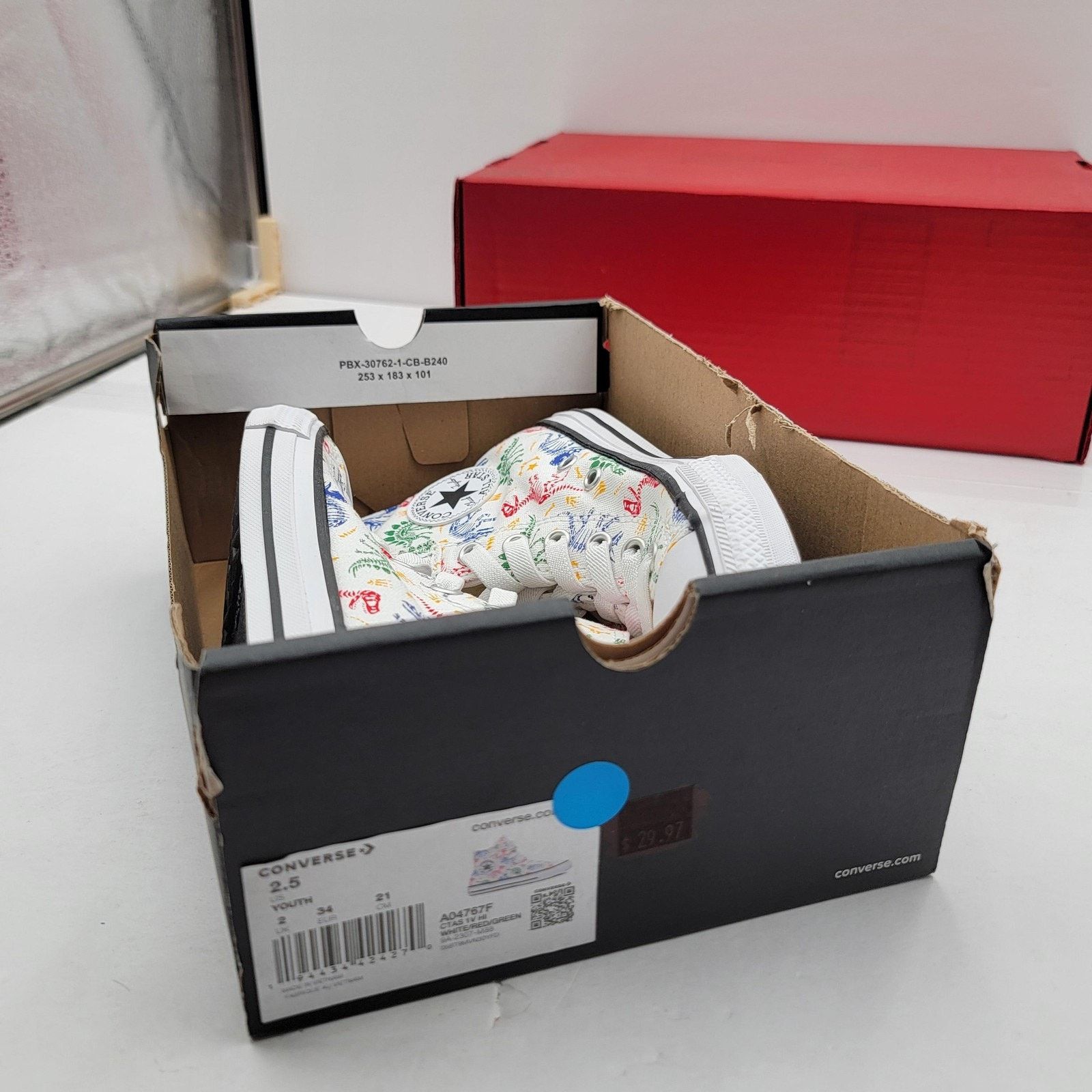 Converse Converse CTAS Youth Size 2.5 White Dinosaur Print A04767F Size US 4 / IT 34 - 11 Thumbnail