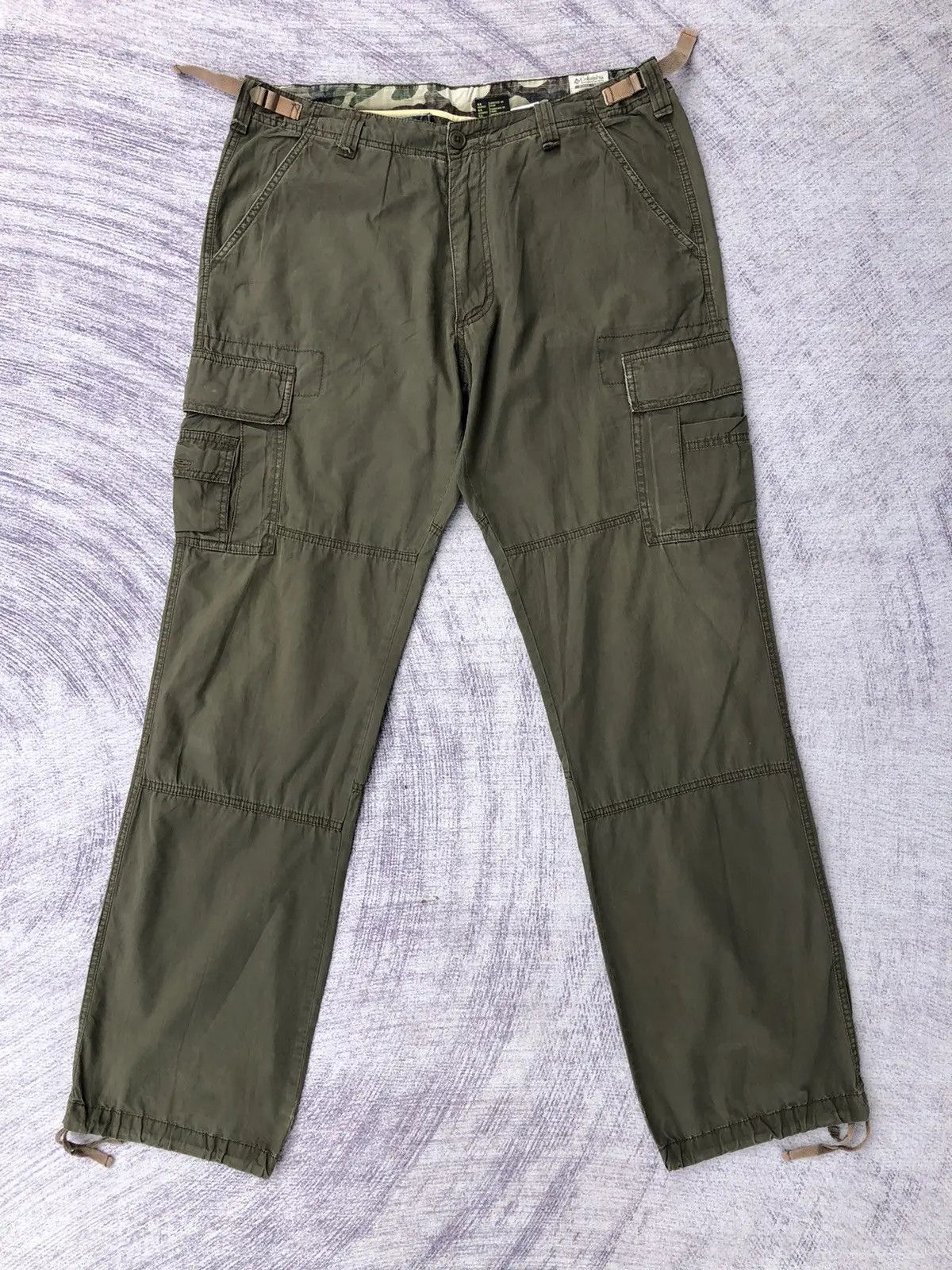 Japanese Brand Columbia Green Cargo Multi-Pocket Tectical Pants Size US 33 - 1 Thumbnail