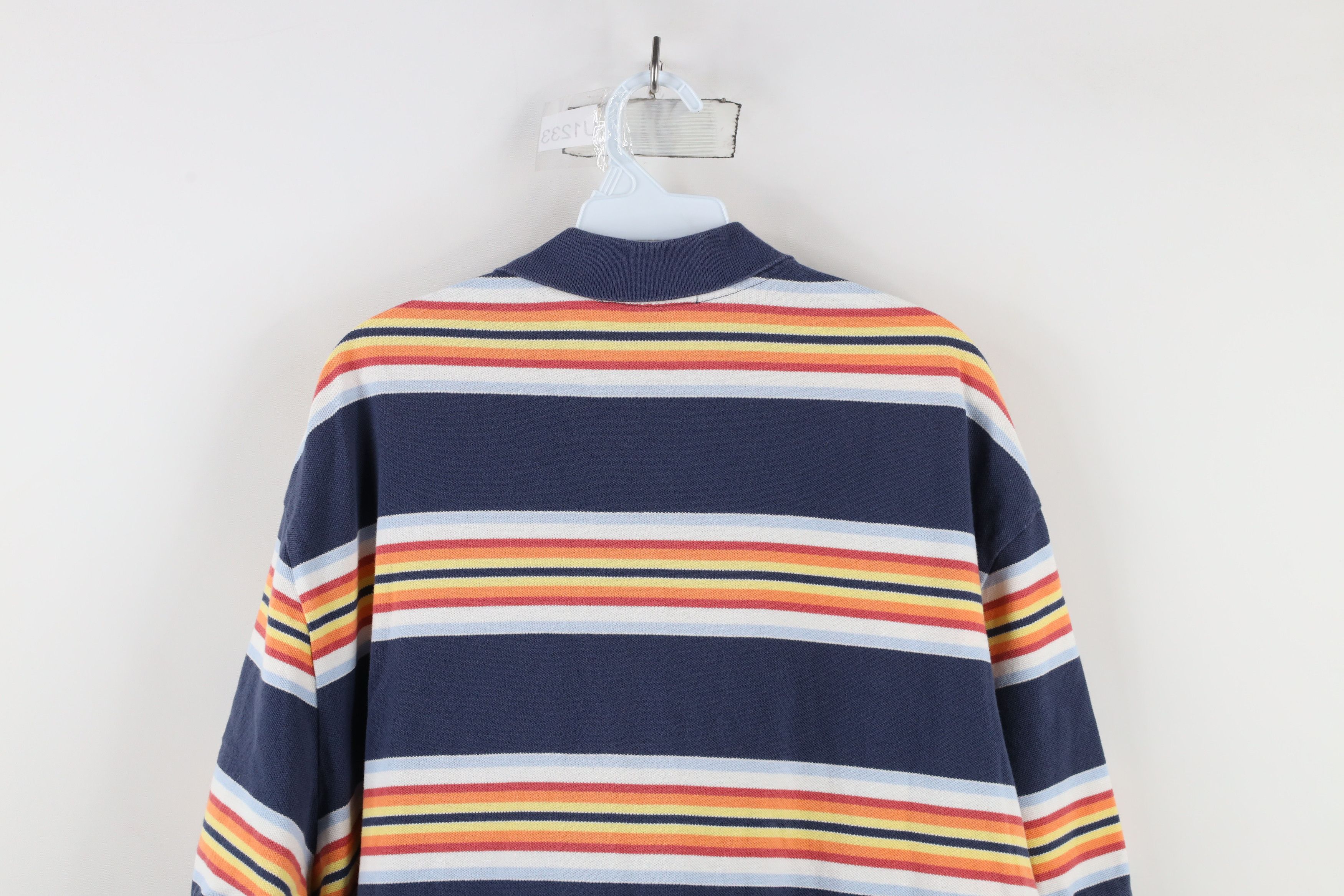 Polo Ralph Lauren Vintage 90s Ralph Lauren Rainbow Striped Collared Polo Shirt Size US XXL / EU 58 / 5 - 9 Thumbnail