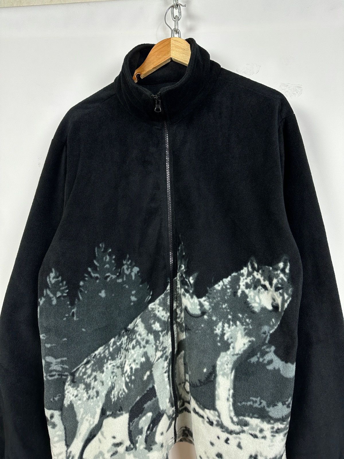 Native Vintage Wolfs Fluffy Fleece All Over Print Jacket Size US XL / EU 56 / 4 - 3 Thumbnail