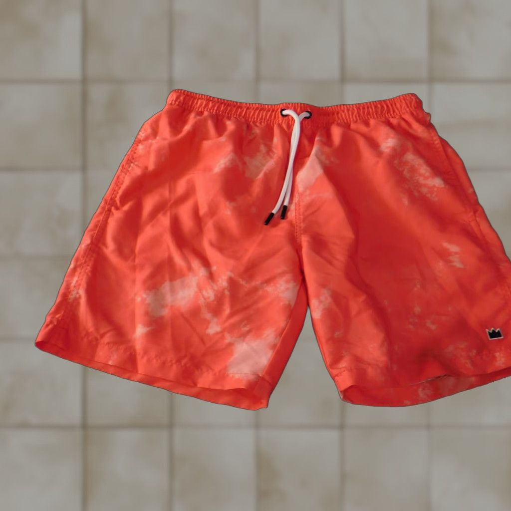 Vintage Crown & Ivy Mens Swimming Trunks Medium Red Trunks Lifeguard Surfing 90s Comfortable Fit Size US 31 - 1 Thumbnail