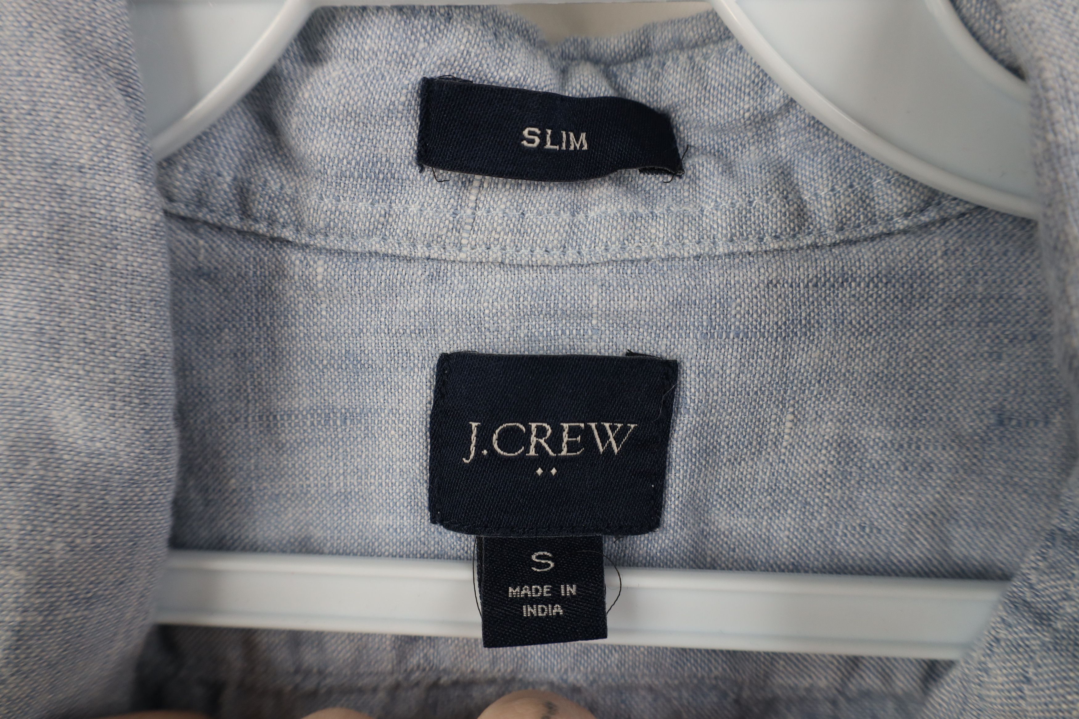 J.Crew J Crew Fit Linen Blend Knit Collared Button Down Shirt Blue Size US S / EU 44-46 / 1 - 6 Thumbnail