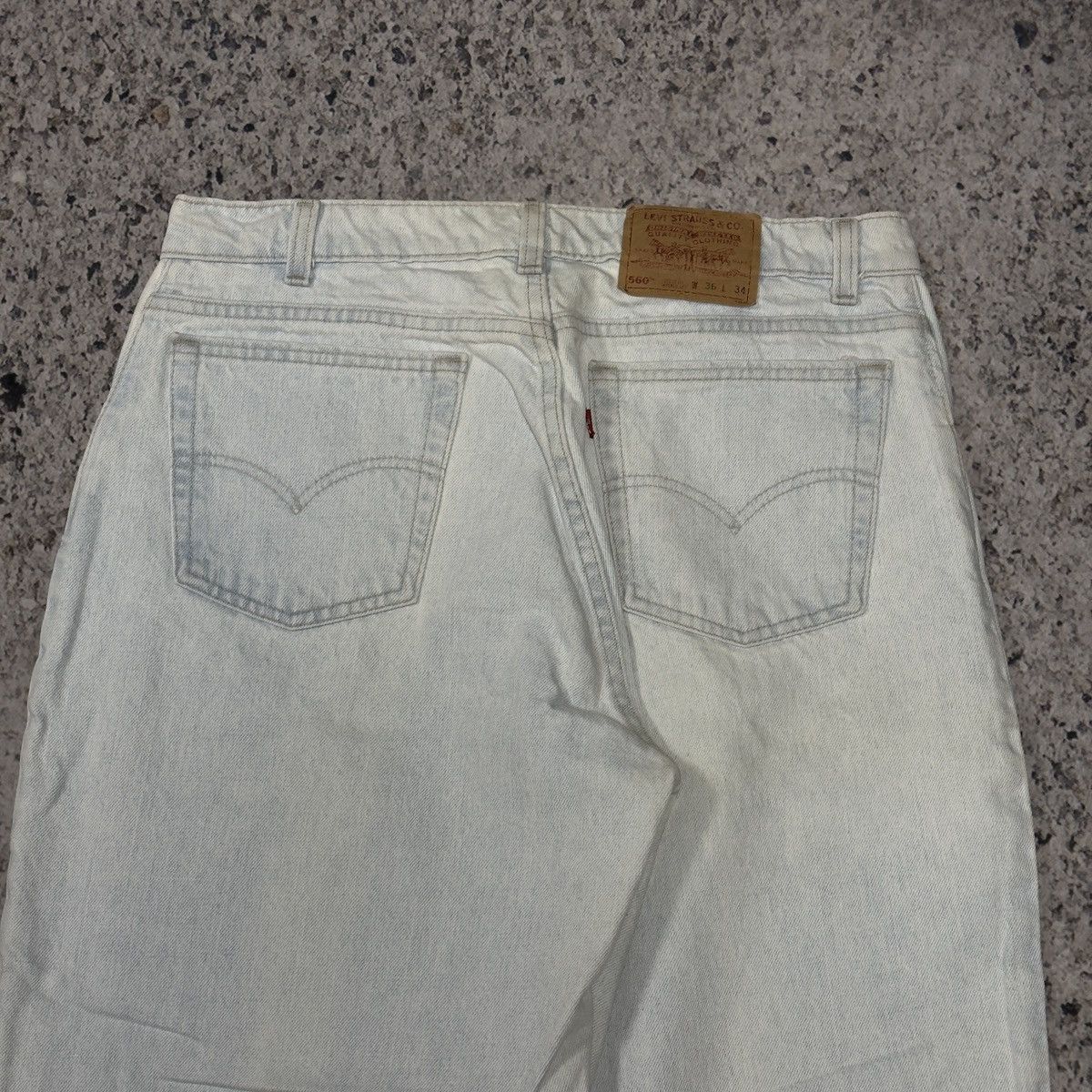 Levi's 90s Levi’s 560 Light Wash Denim Jeans ERD Grunge Chrome Size US 35 - 6 Thumbnail