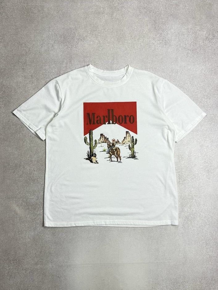 Marlboro Vintage Marlboro Cowboy Graphic T-shirt XL Size US XL / EU 56 / 4 - 1 Thumbnail