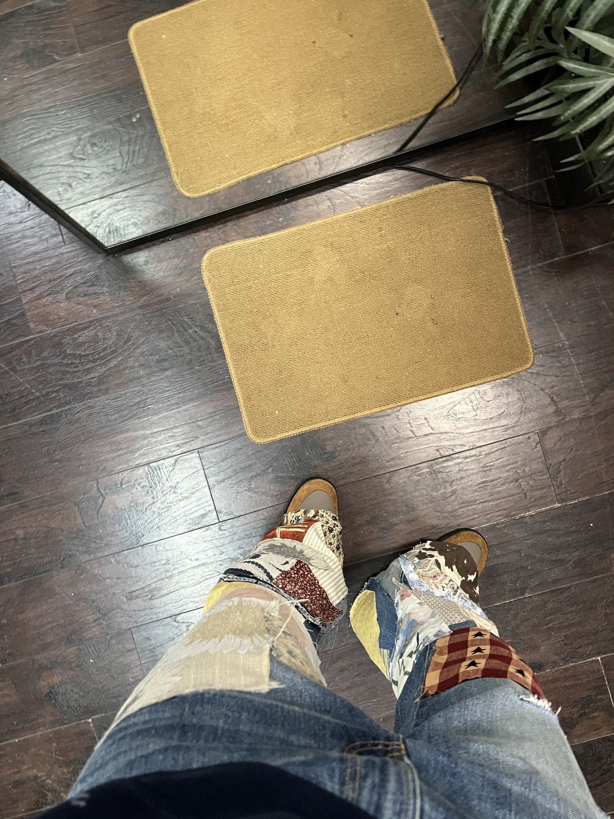 Designer INSANE HIPPIE REMAKE COWBOY PATCHWORK REMAKE FLARED DENIM Size US 36 / EU 52 - 6 Thumbnail