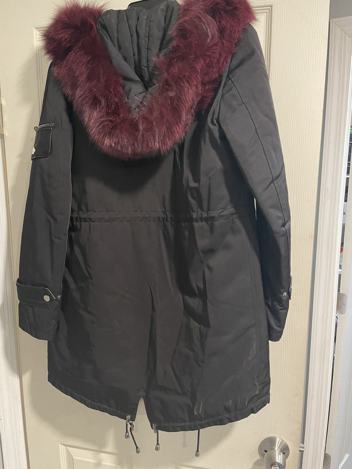 Other Burgandy Fur Coat Size S / US 4 / IT 40 - 2 Thumbnail
