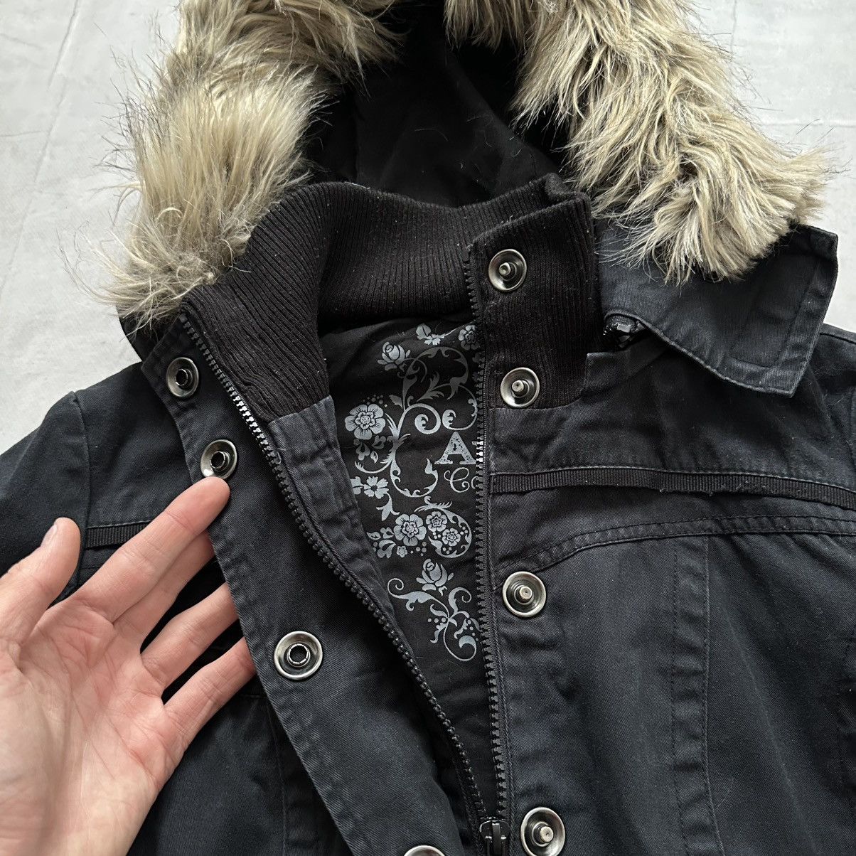 Hysteric Glamour × Undercover Military Bomber Jacket Zip Fur LGB If Six Was Nine Vibe Size S / US 4 / IT 40 - 7 Thumbnail