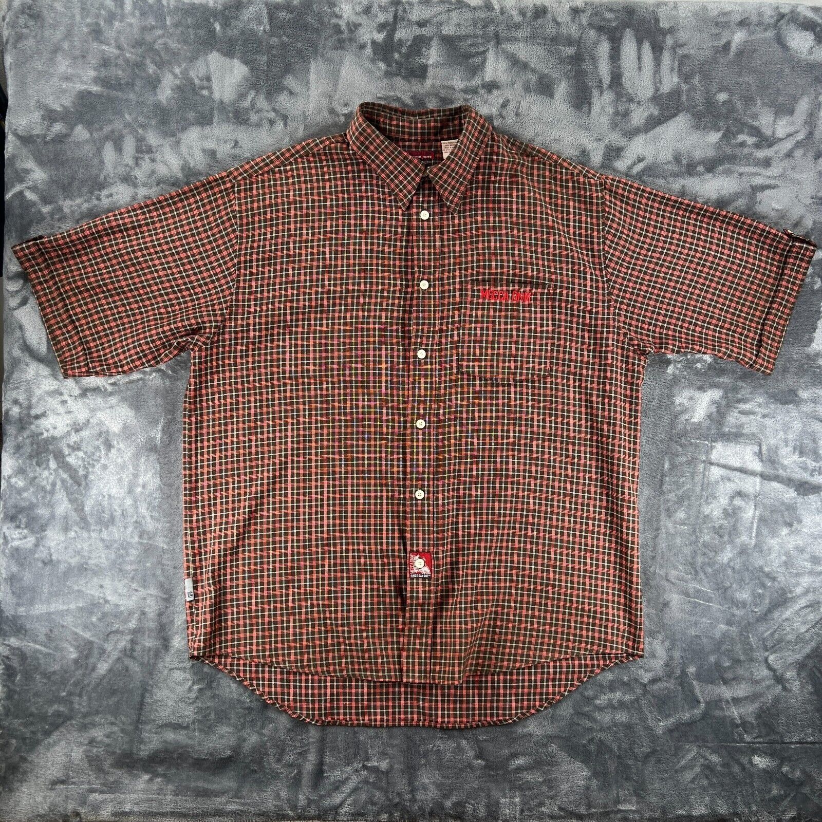 Mecca Mecca DNM Plaid Button Up Shirt Men 2XL Vintage Rap Hip Hop Size US XXL / EU 58 / 5 - 1 Thumbnail