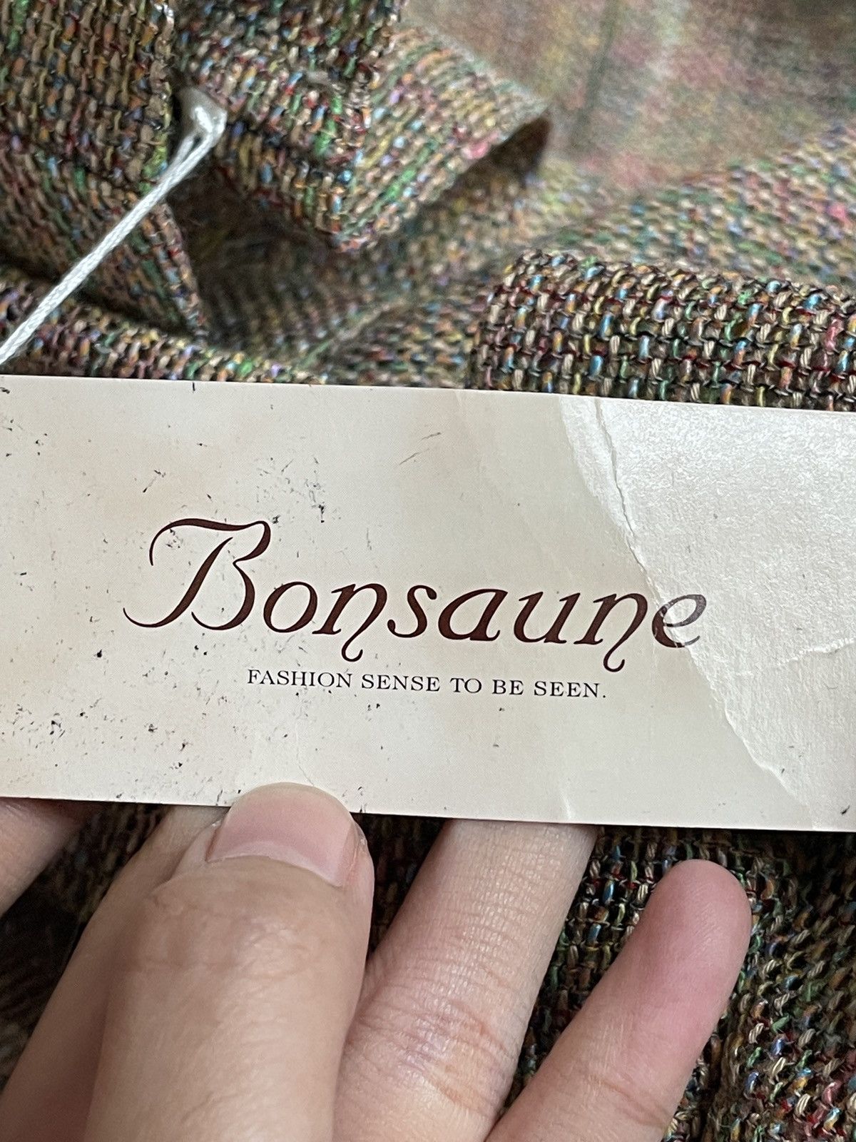 Japanese Brand Vintage Japanese Brand Bonsaune Wool Linen Silk Blazer 1990s Size 4XL / US 24-26 - 13 Thumbnail