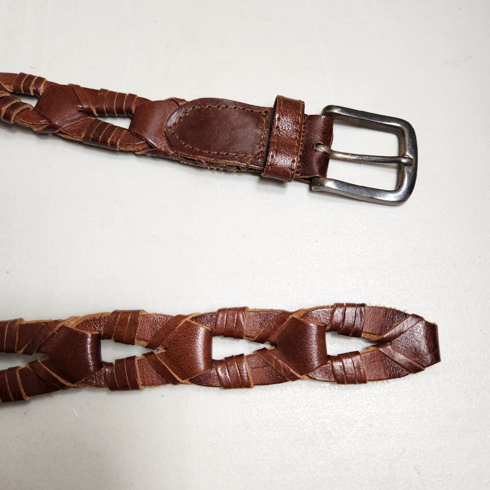 Vintage VINTAGE Unbranded Belt Womens Brown Genuine Leather Belt M Size ONE SIZE - 6 Thumbnail