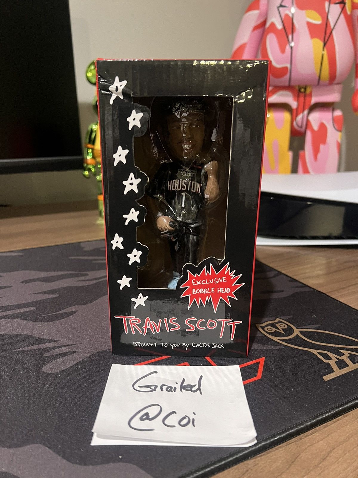 image of Travis Scott Houston Rockets Bobblehead in Brown, Men's