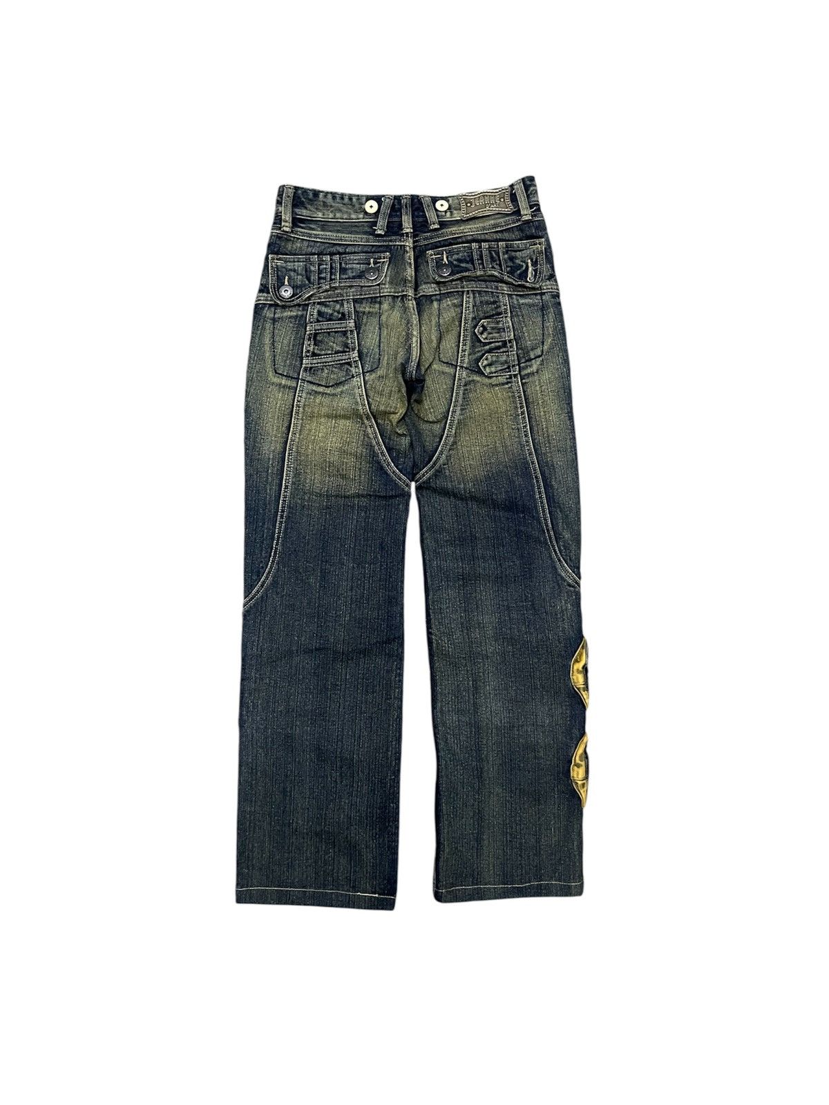 If Six Was Nine 2000s JEANS DE ART WASHABLE MULTIPOCKET JEANS RARE Size US 29 - 3 Thumbnail