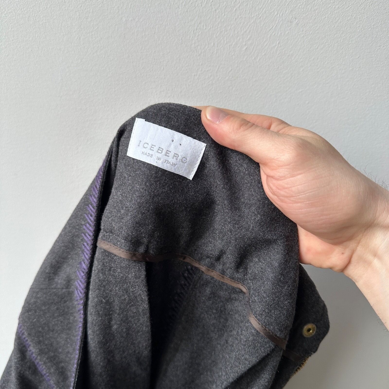 Iceberg Iceberg Suit Vintage Archive Wool Zip Skirt n Jacket 9068AC Size 26" / US 2 / IT 38 - 15 Thumbnail