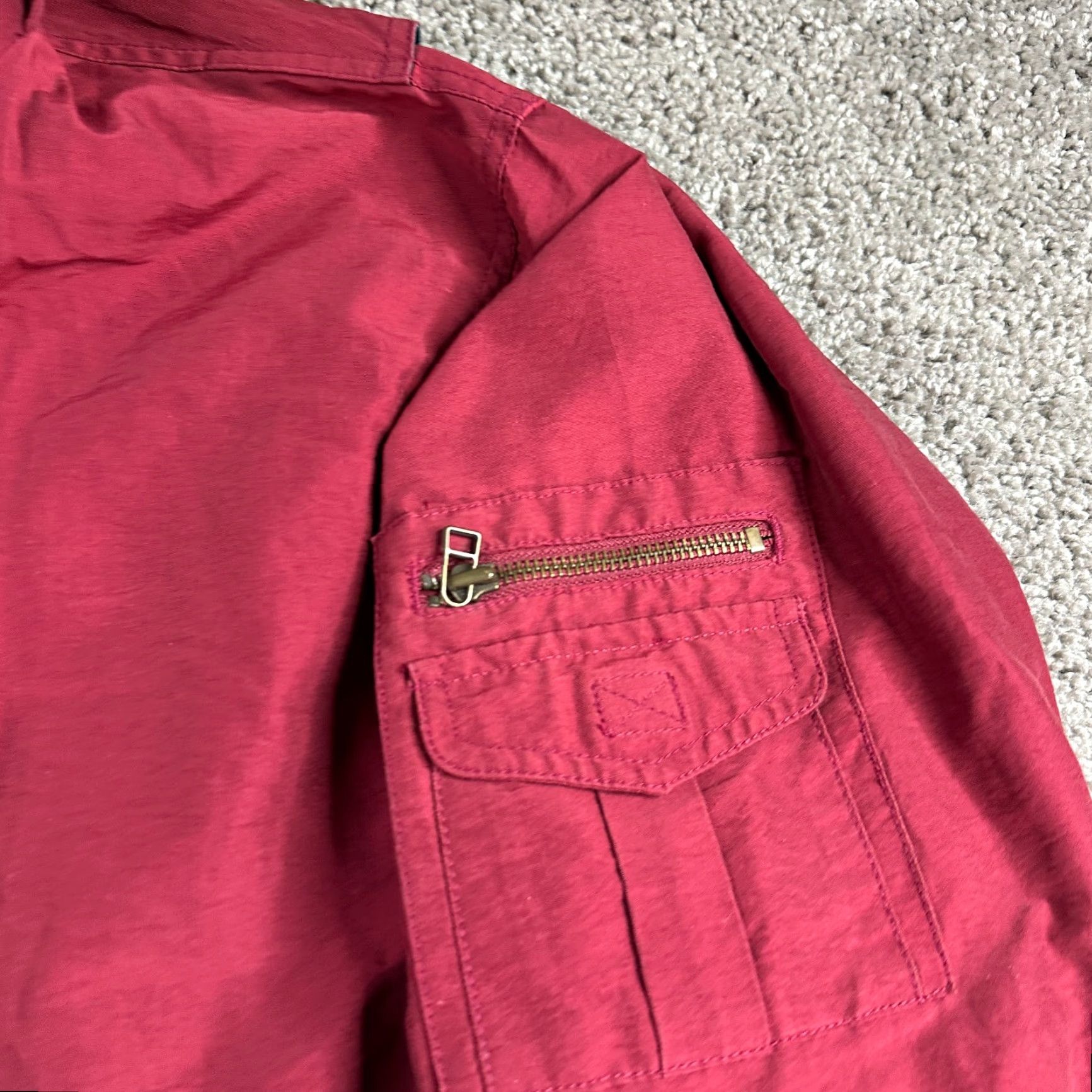 Eddie Bauer VINTAGE Eddie Bauer Jacket Mens Large Red Cotton Nylon Blend Utility Coat 90s Size US L / EU 52-54 / 3 - 4 Thumbnail