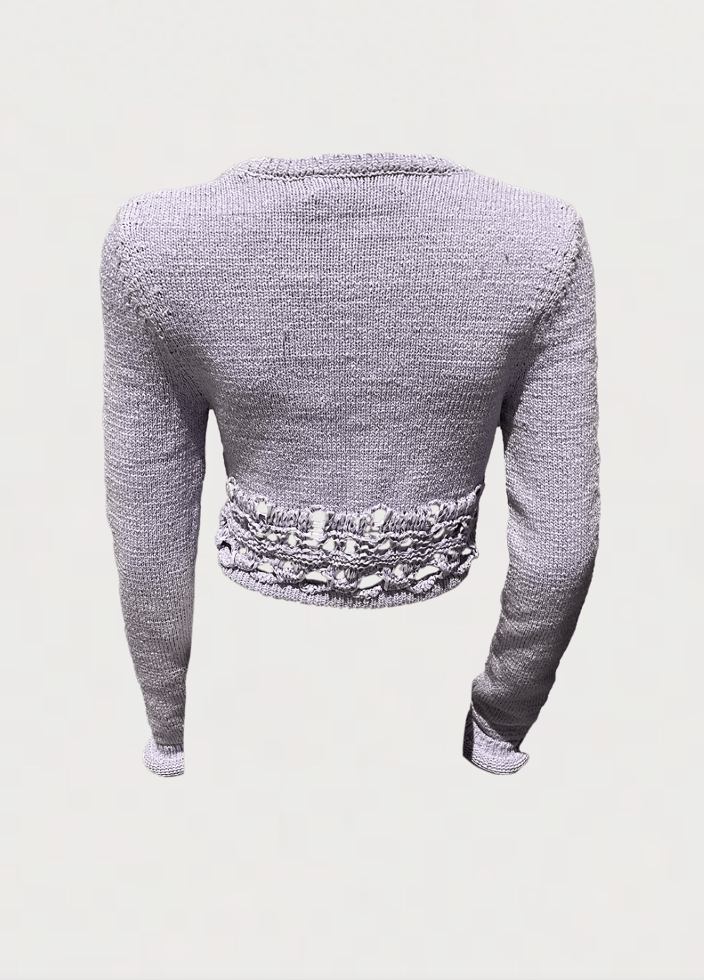Christopher Esber Crochet Long Sleeve Crop Top Size XXS / US 00 / IT 34 - 2 Thumbnail
