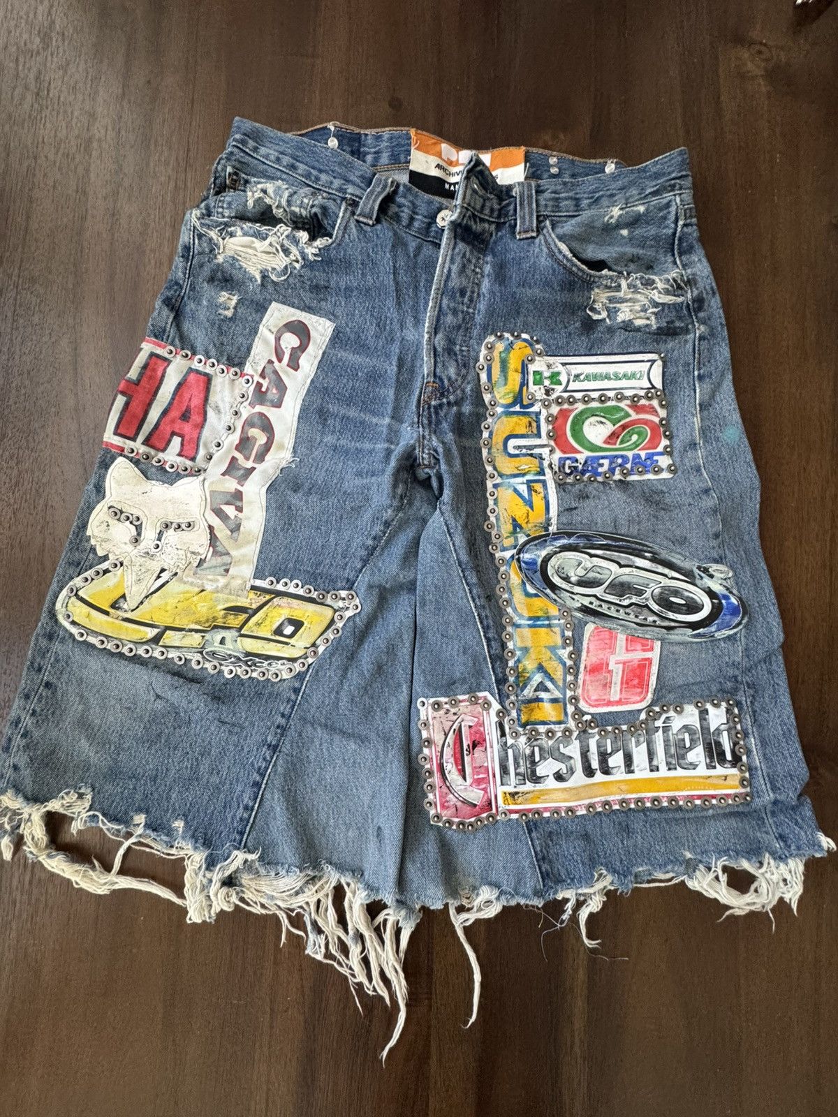 PDF Distressed Denim Jorts