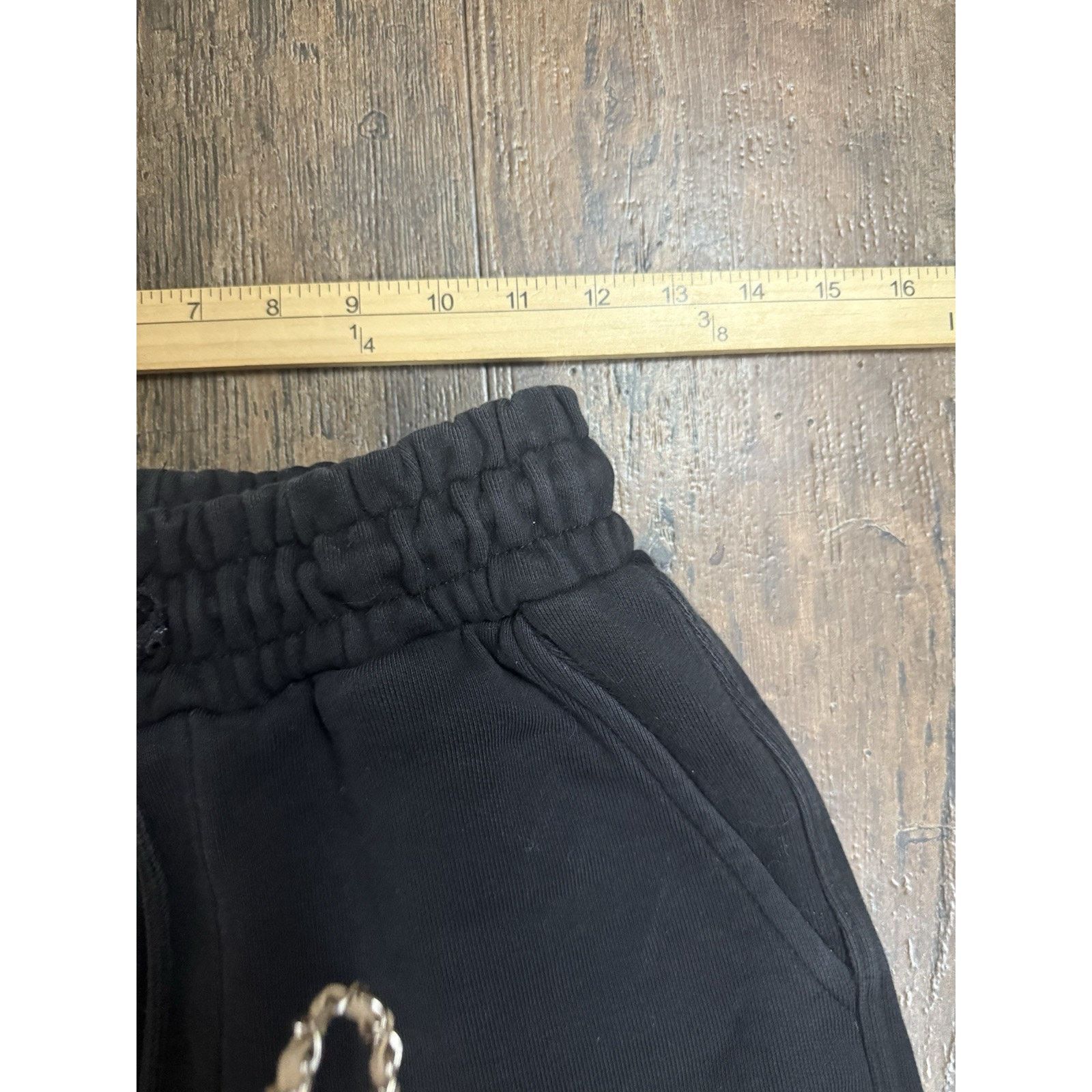 Other Young LA Women's Size S Sweatshorts Black Drawstring Pocket Size 25" / US 0 / IT 36 - 3 Thumbnail