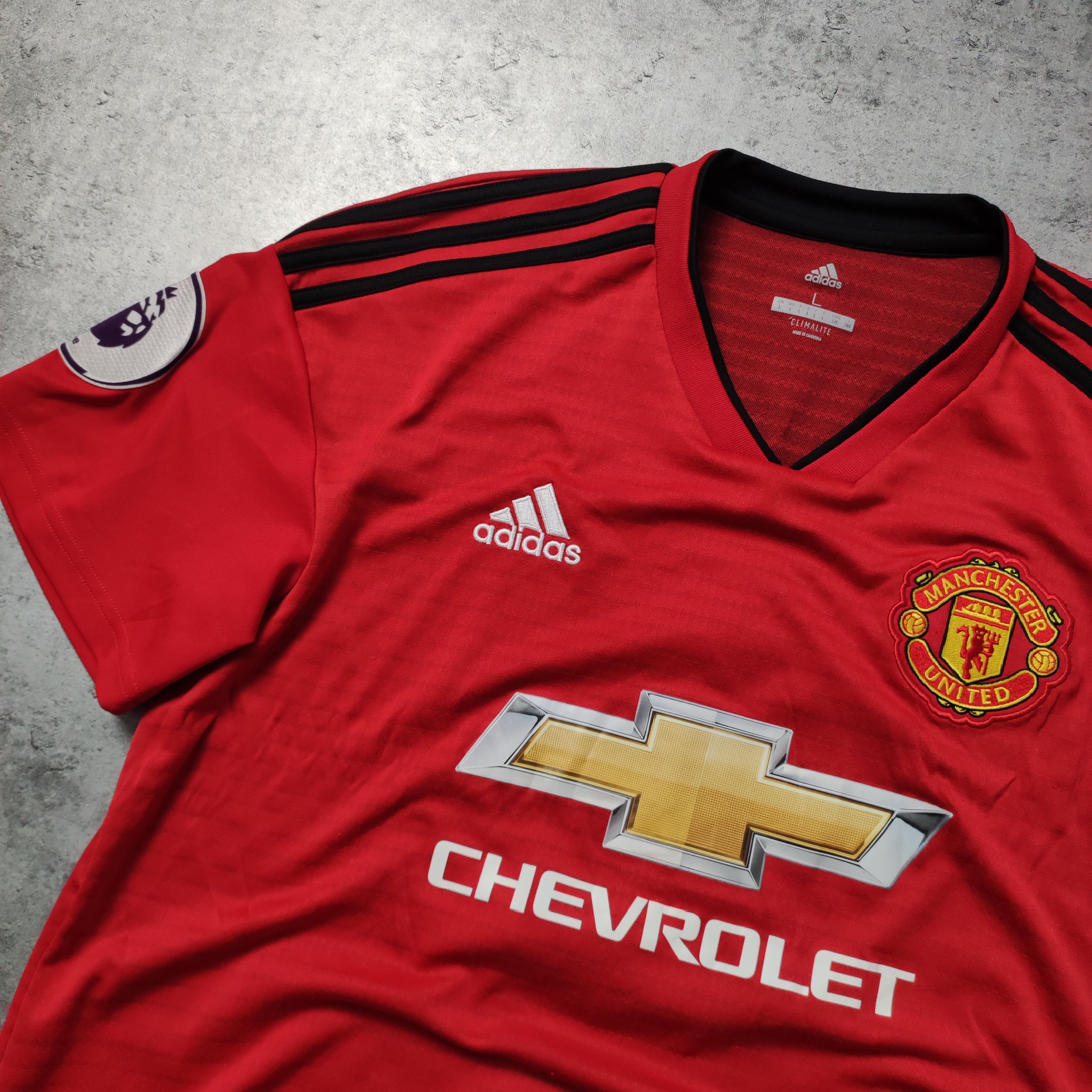 Adidas RARE 2018 Adidas x Manchester United Home Football Jersey Size US L / EU 52-54 / 3 - 4 Thumbnail