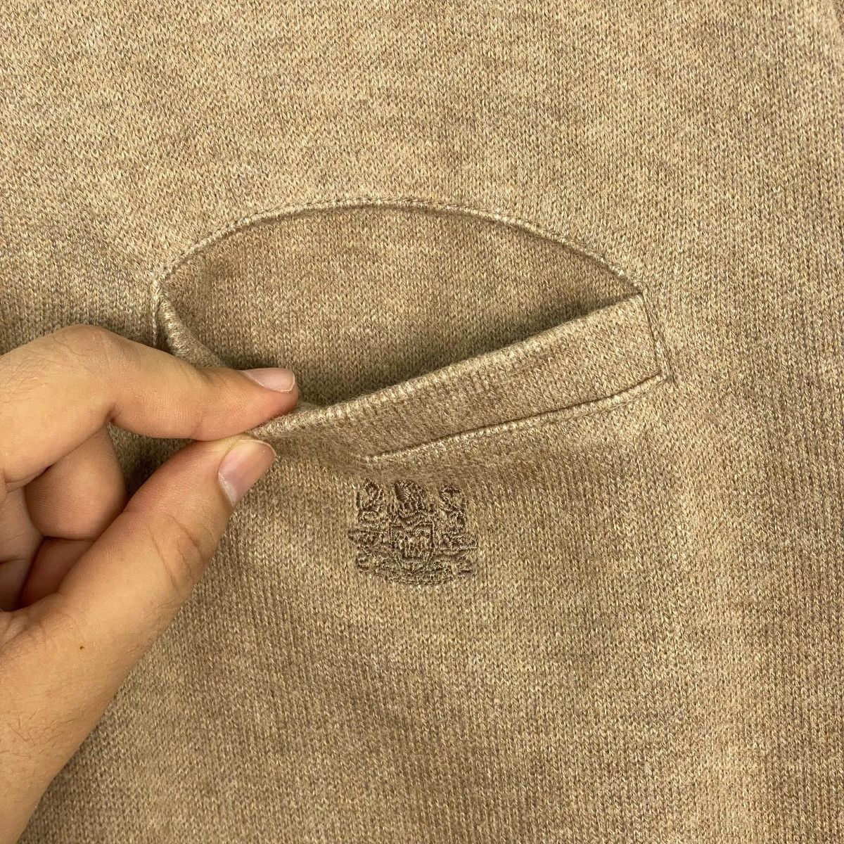 Vintage Vintage Aquascutum Quater Zipper Sweatshirt Brown Size US L / EU 52-54 / 3 - 6 Thumbnail
