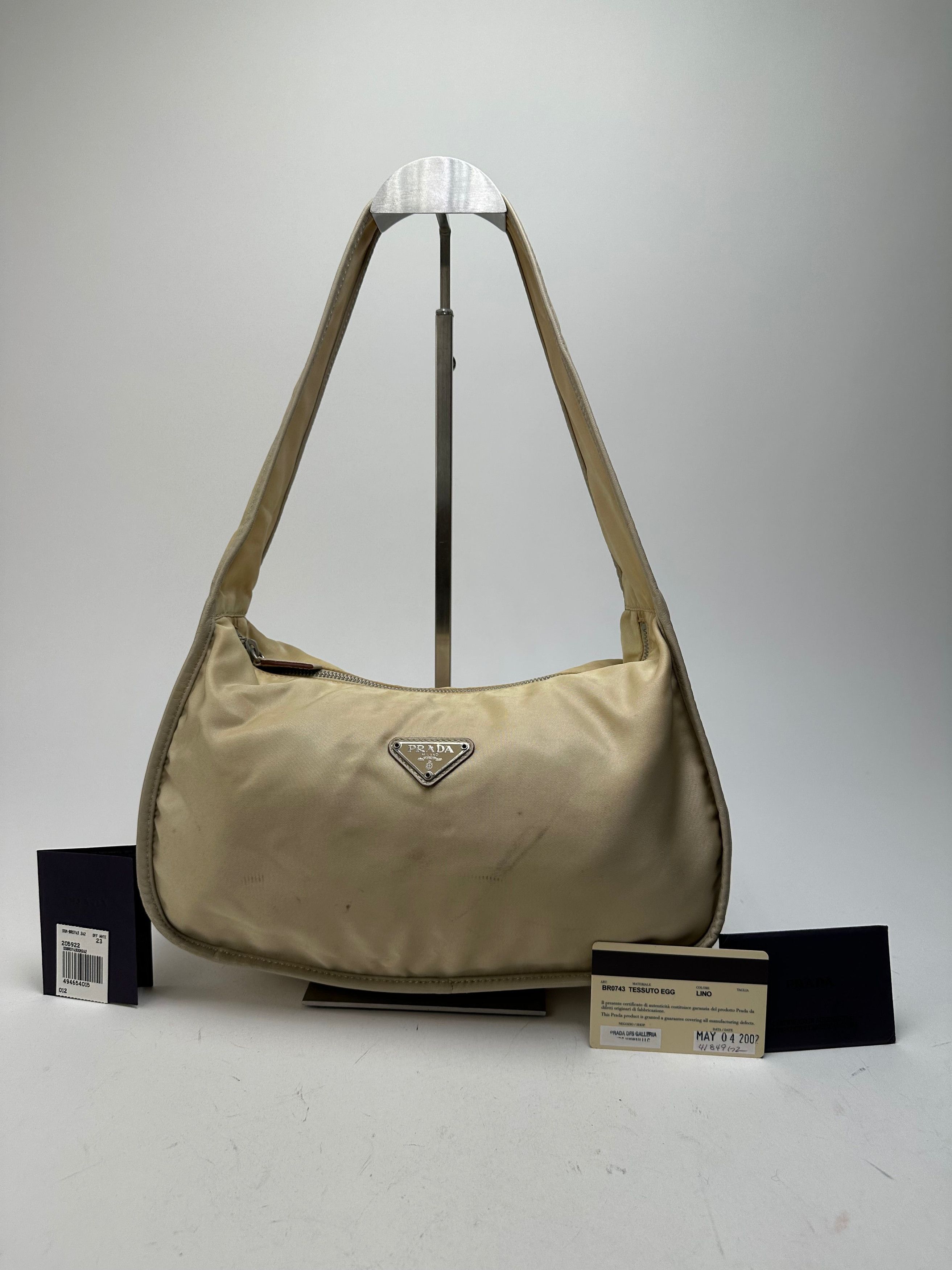 Prada Vintage Shoulder Bag Tessuto Lino Size ONE SIZE - 1 Thumbnail