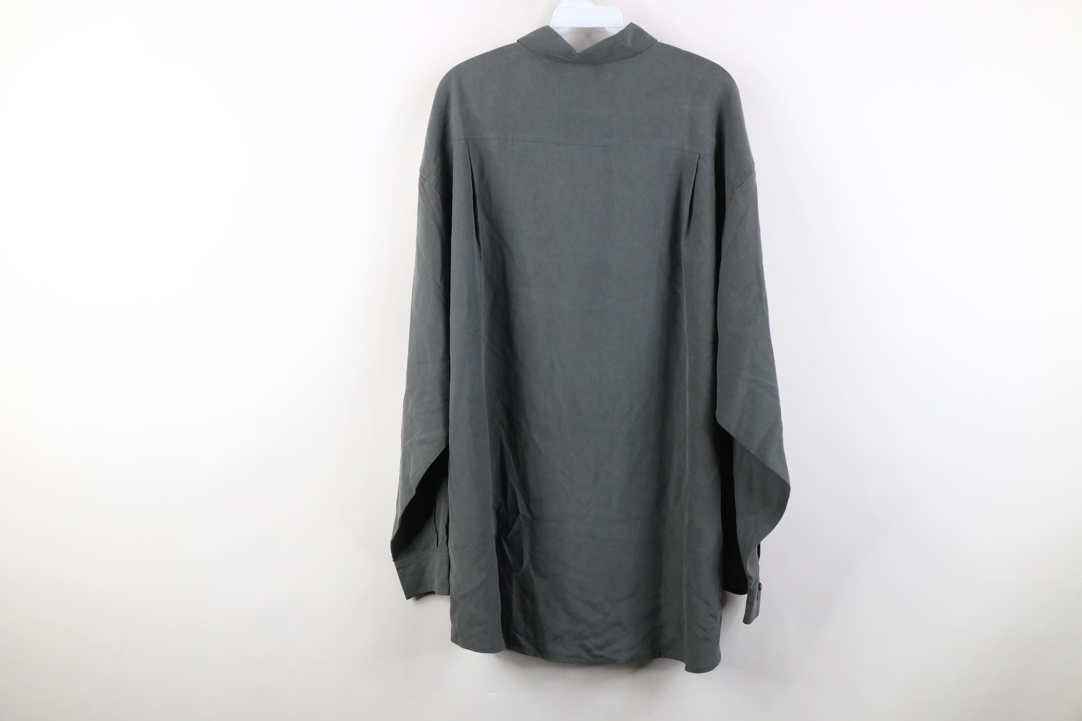 Vintage Deadstock Vintage 90s Streetwear Collared Button Shirt Green Size US L / EU 52-54 / 3 - 14 Thumbnail