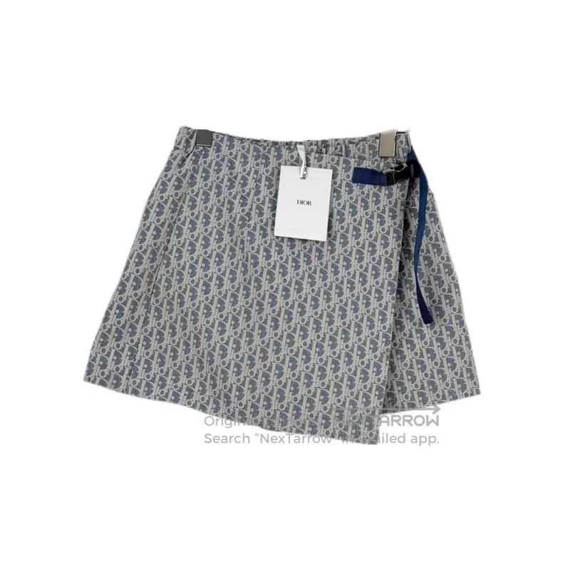 Dior Dior Light blue full logo style shorts skirt Size 24" / US 00 / IT 34 - 1 Thumbnail