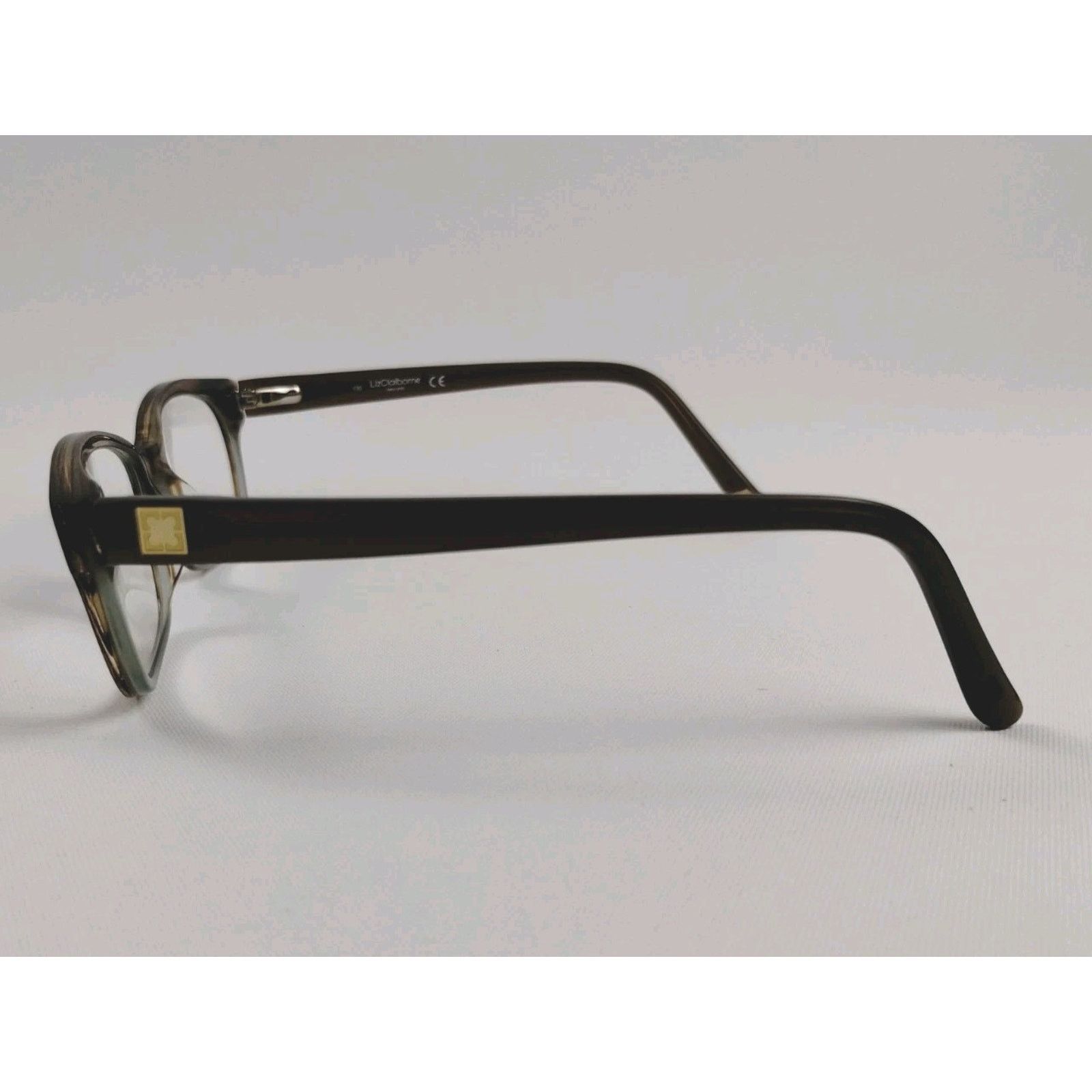 Liz Claiborne Liz Claiborne Eyeglass Frames Women's L388 OJKK Brown Marble Size ONE SIZE - 4 Thumbnail