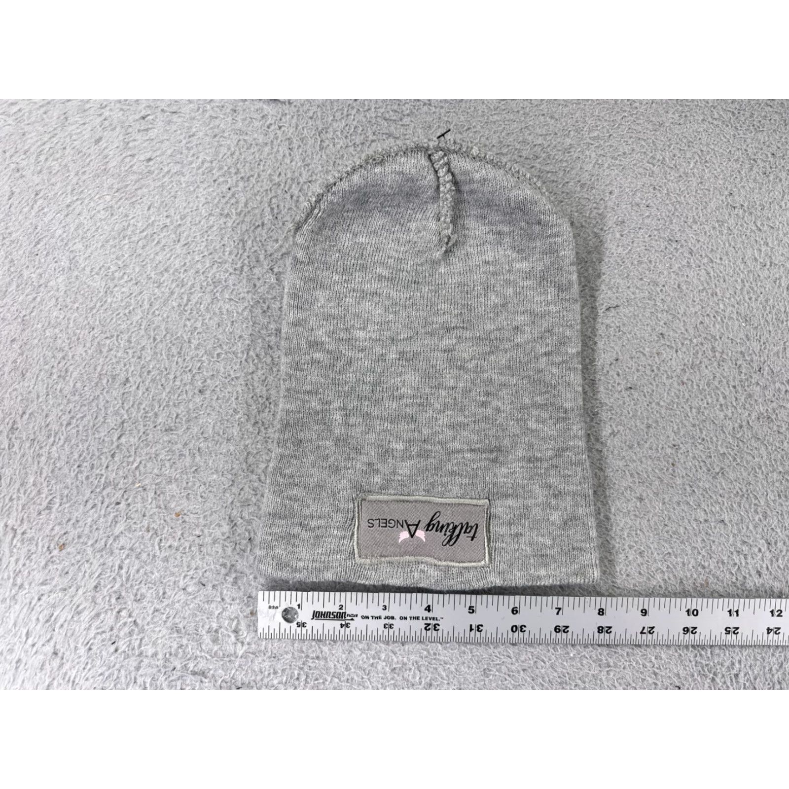 Vintage Talking Angels Beanie Womens One Size Gray 100% Acrylic Snow Ski Winter Hat Cap Beanie Size ONE SIZE - 3 Thumbnail