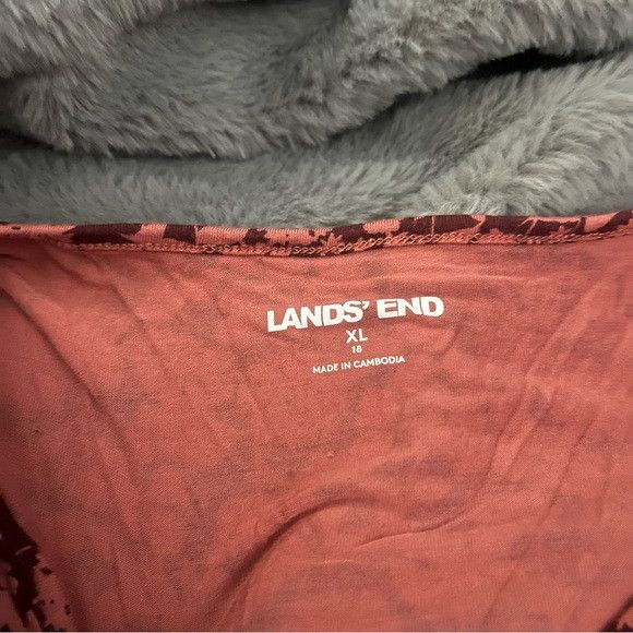 Lands' End Lands End Floral Long Sleeve Blouse ruched side size xl Size XL / US 12-14 / IT 48-50 - 3 Thumbnail