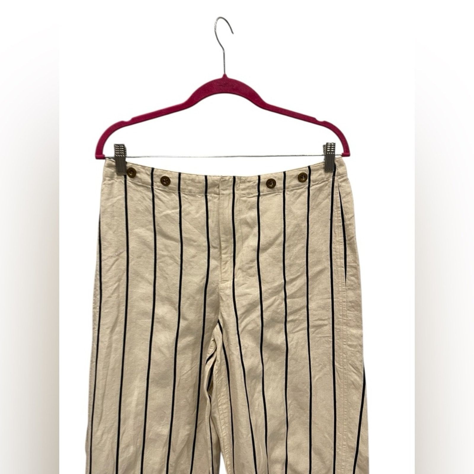 Polo Ralph Lauren Polo Ralph Lauren linen striped pants size:8 Size 30" / US 8 / IT 44 - 2 Thumbnail