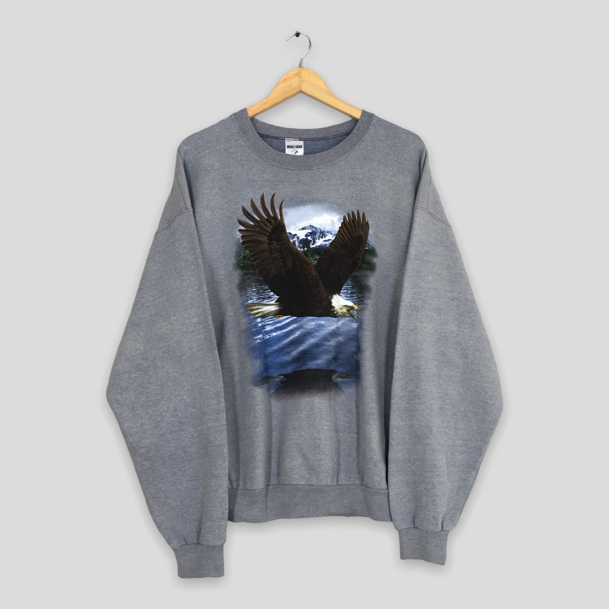Habitat Vintage 90s Eagles Hawk Animal Fly Free Sweatshirt XLarge Size US XL / EU 56 / 4 - 1 Thumbnail
