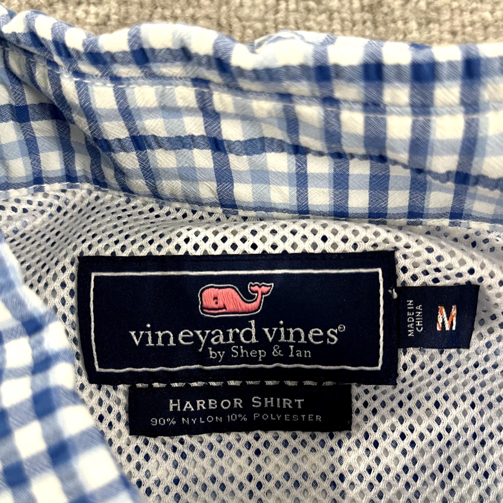 Vineyard Vines Vineyard Vines Shirt Mens M Plaid Harbor Button-Up L/S Navy Blue Multi-Color Size US M / EU 48-50 / 2 - 3 Thumbnail