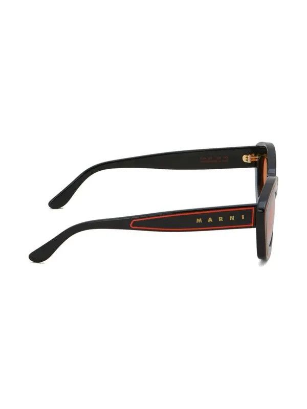 Marni o1w1db11125 Size :OS /Oval-Frame Sunglasses in Black Size ONE SIZE - 3 Thumbnail