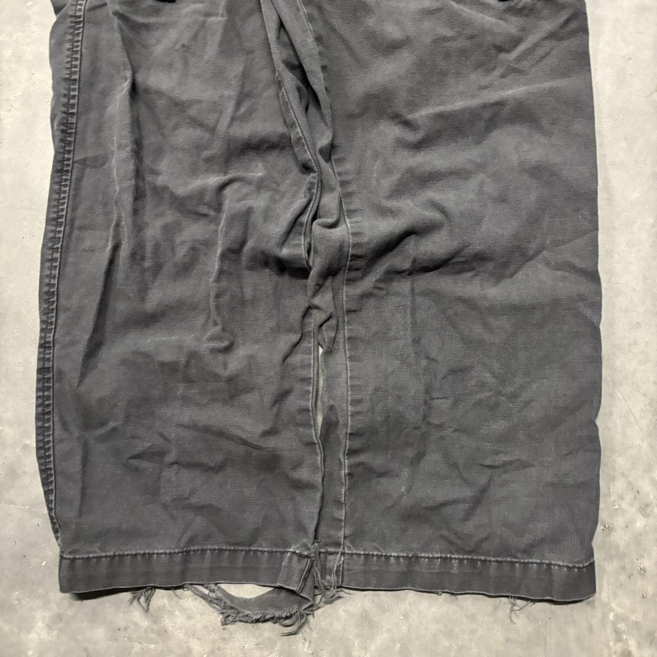 Japanese Brand × Vintage Crazy Vintage Y2K/2000s Grunge Grey Distressed Skater Cargo Pants! Size US 38 / EU 54 - 6 Thumbnail