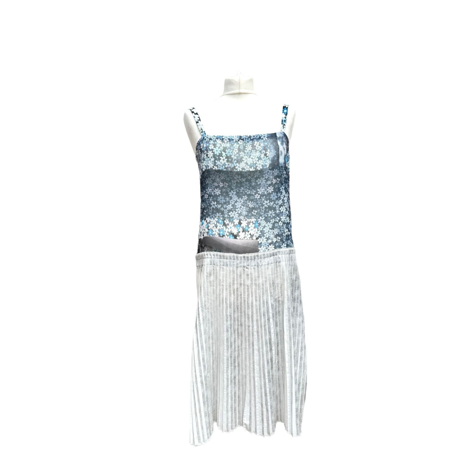Maison Margiela Fusion Navy White Sheer Dress Size M / US 6-8 / IT 42-44 - 1 Thumbnail