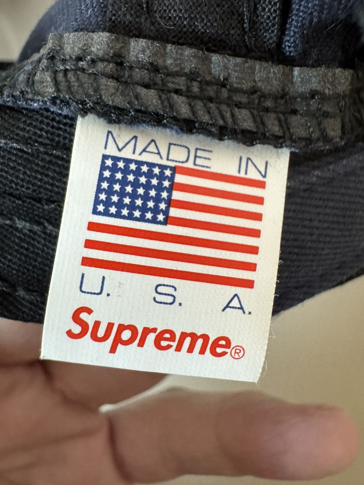 Supreme Supreme Embossed Logo 6-Panel Navy – Made in USA Size ONE SIZE - 7 Thumbnail