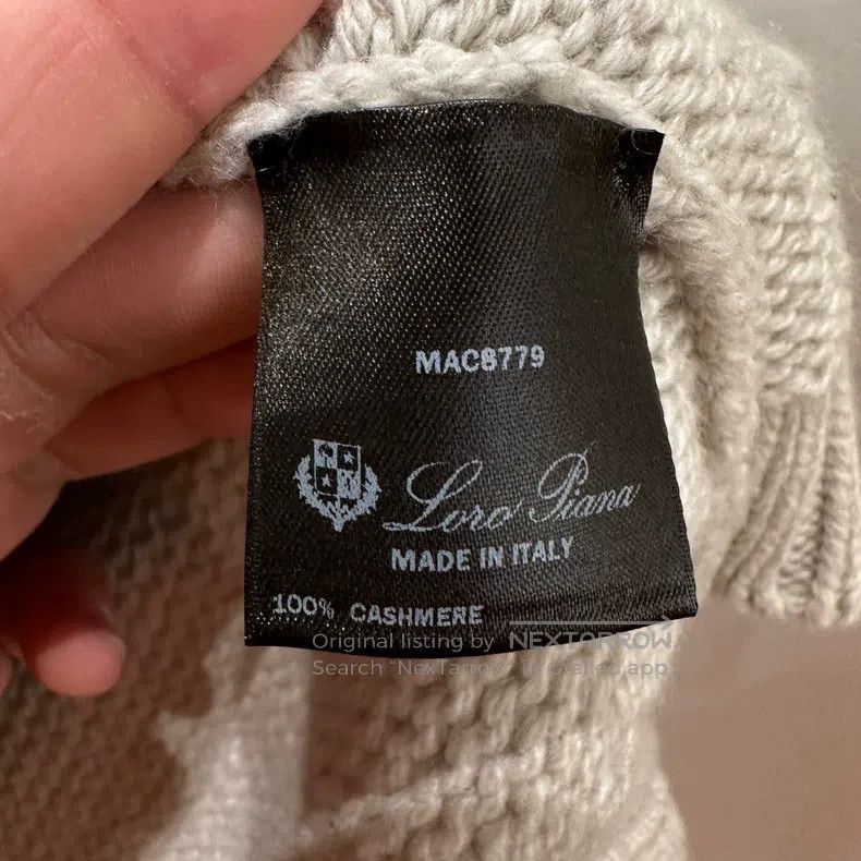 Loro Piana Loro Piana High Neck Cable Knit Cashmere Size XS / US 0-2 / IT 36-38 - 4 Thumbnail