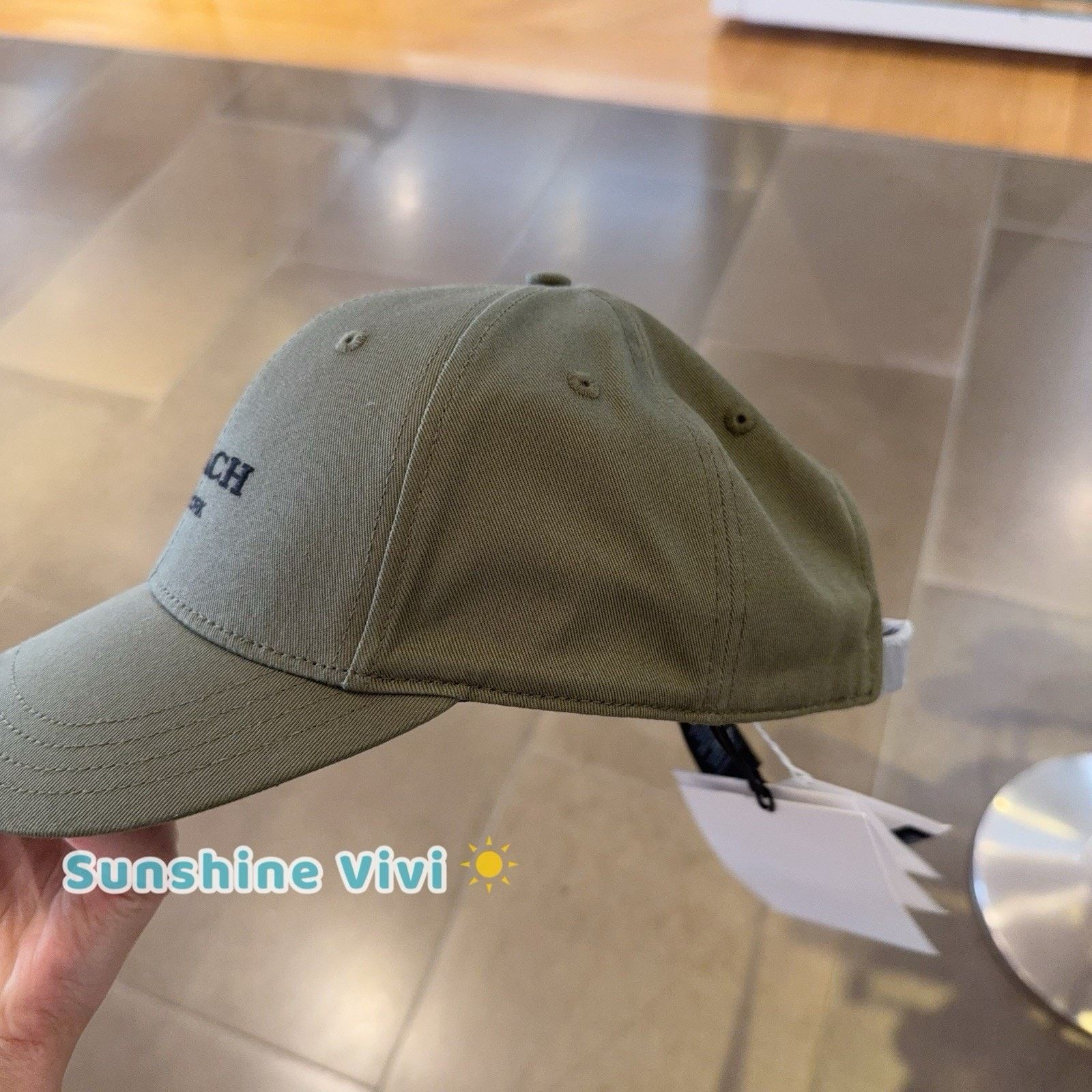 Coach NWT Coach Embroidered Baseball Hat Military Green CH409 m/l Size ONE SIZE - 3 Thumbnail