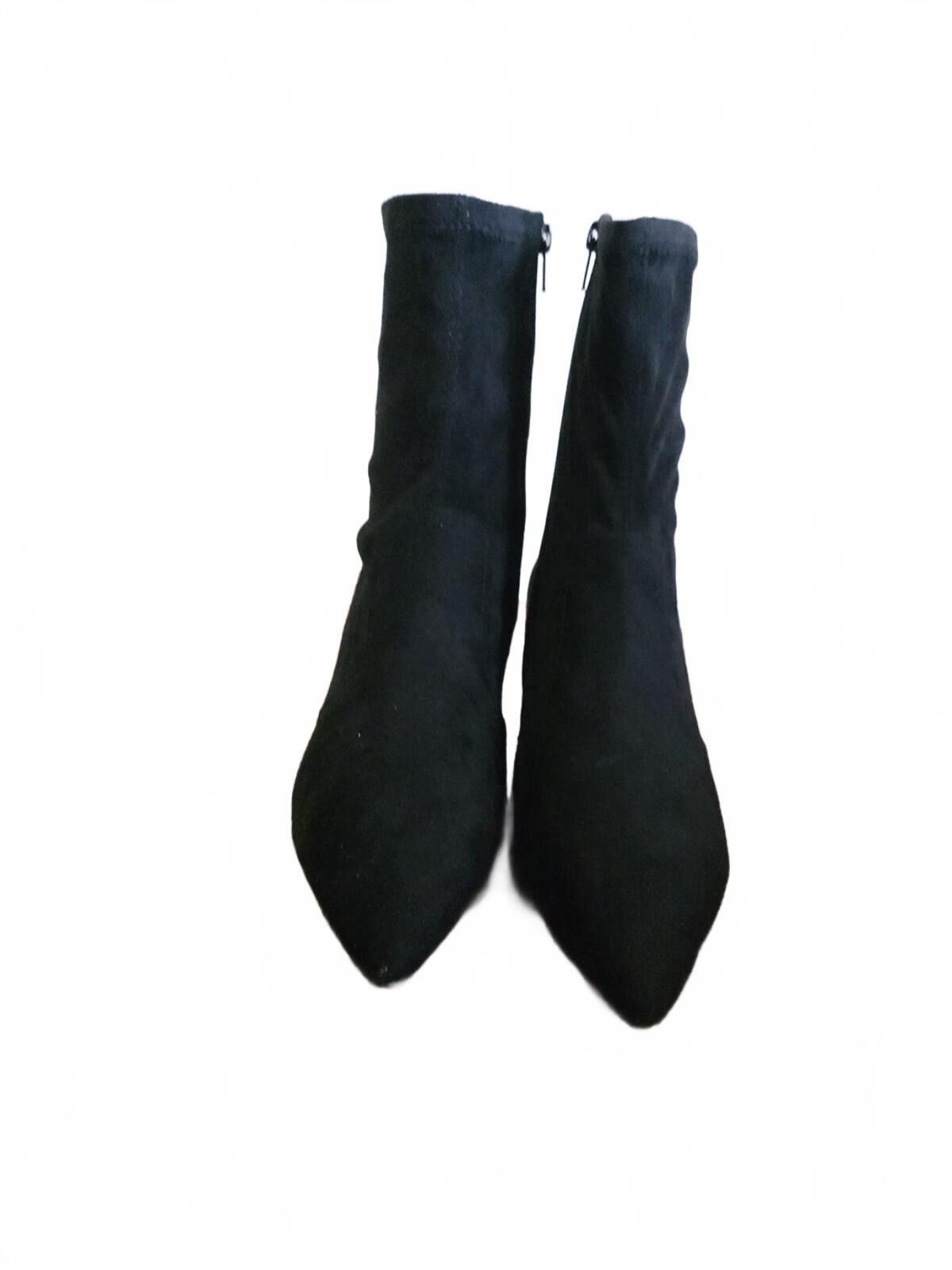 Other Comfortview Black Fabric Kitten Heel Ankle Boots Size 7WW Size US 7 / IT 37 - 3 Thumbnail
