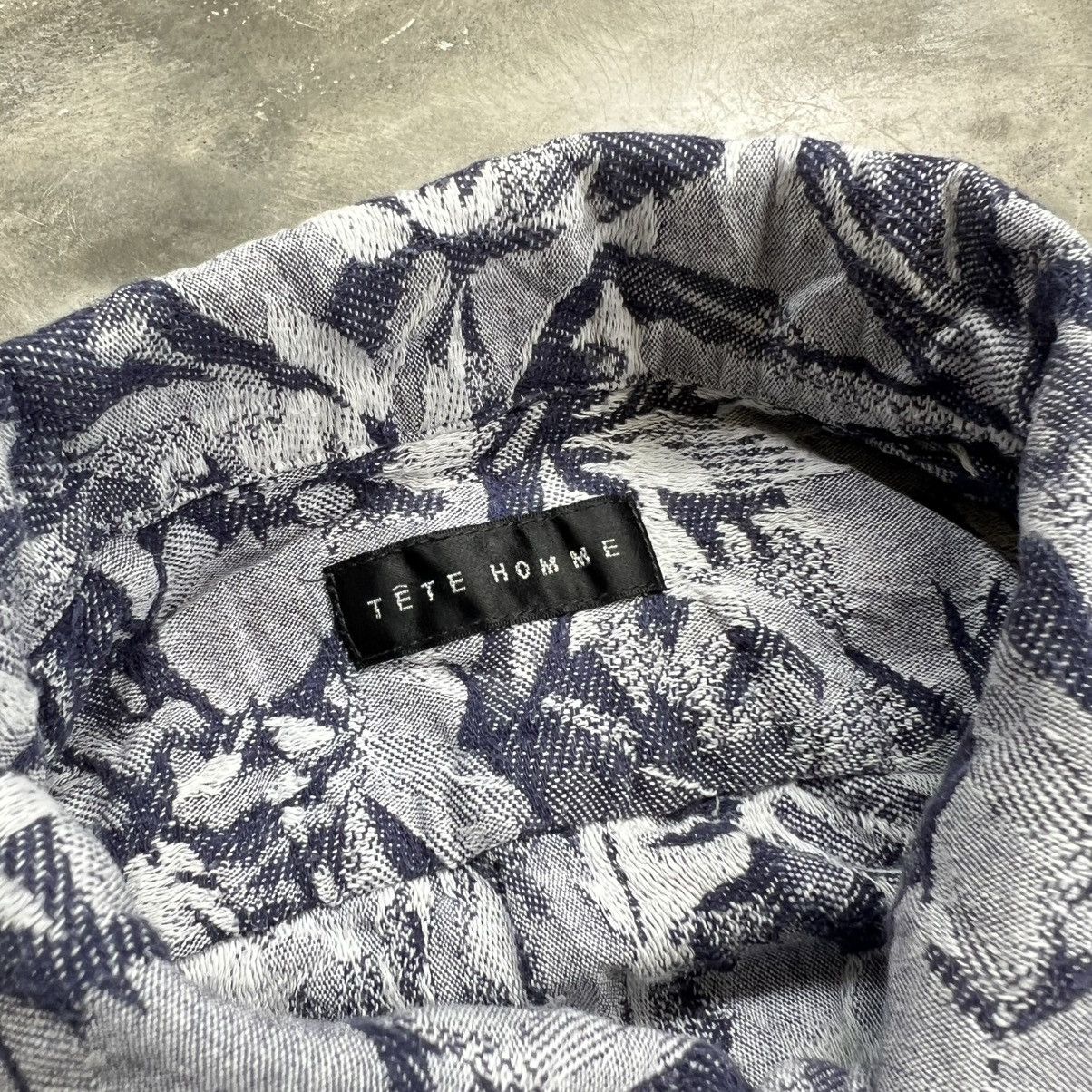 Issey Miyake Tete Homme by Issey Miyake Floral Longsleeve Shirt Size US XS / EU 42 / 0 - 5 Thumbnail