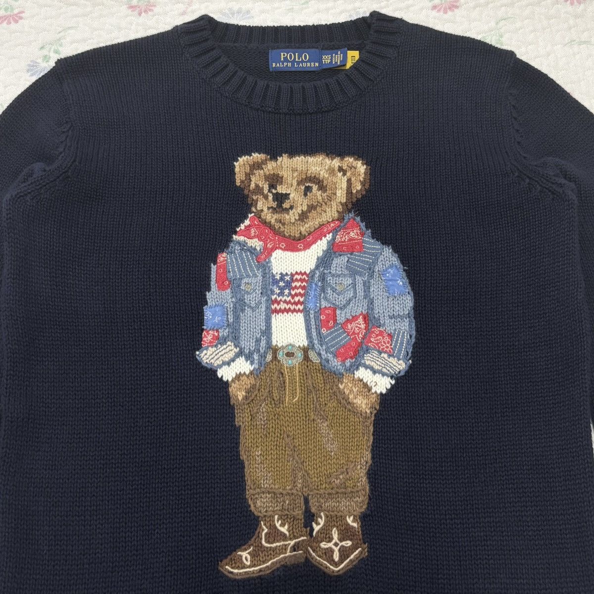 Polo Ralph Lauren Polo Ralph Lauren Bandana Bear Knit Sweater Size XXS / US 00 / IT 34 - 3 Thumbnail