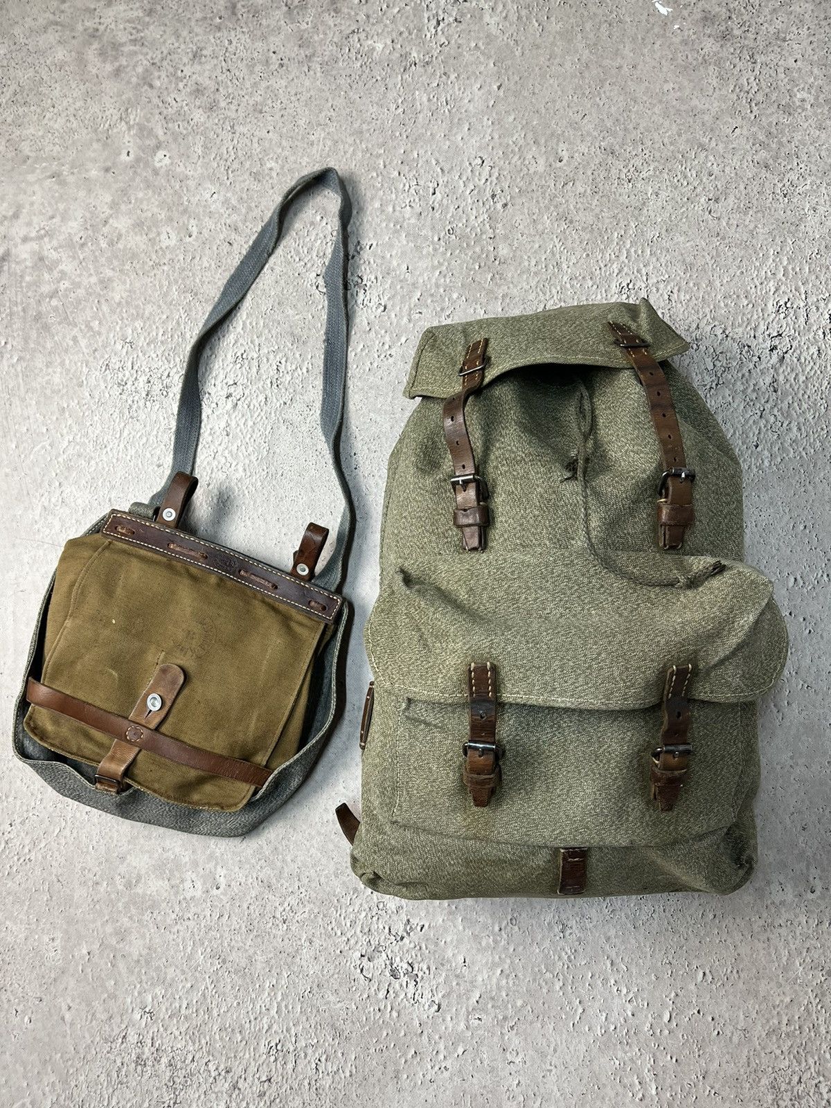 Vintage Extra Rare👹👹Issue 1948 Vintage Two Bags Bagpack Swiss Army m Size ONE SIZE - 20 Thumbnail