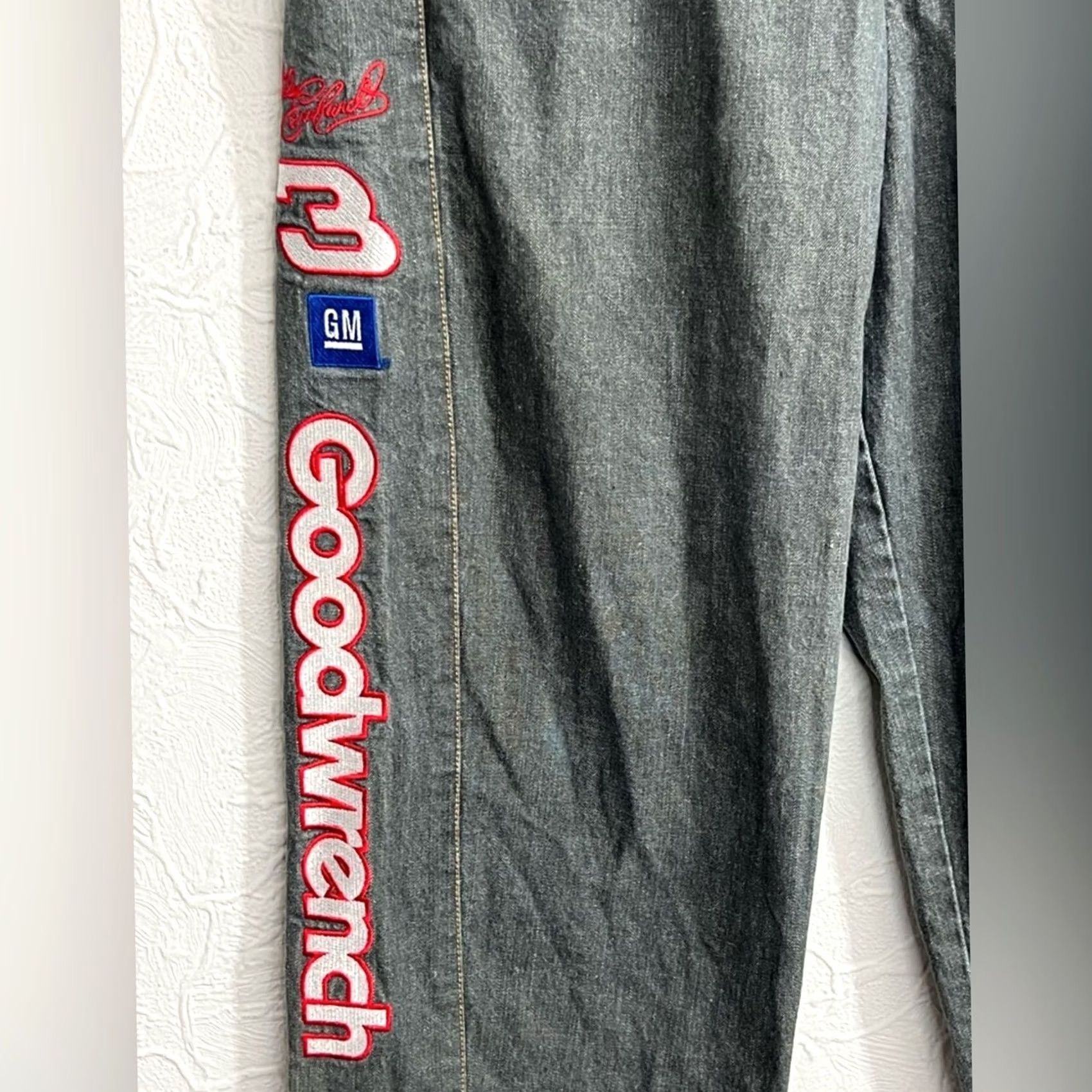 JH Design JH Racing Collection Y2M Denim Jeans Wide-Leg 34x33 Black Mens Regular Size 34 RARE Size US 34 / EU 50 - 4 Thumbnail