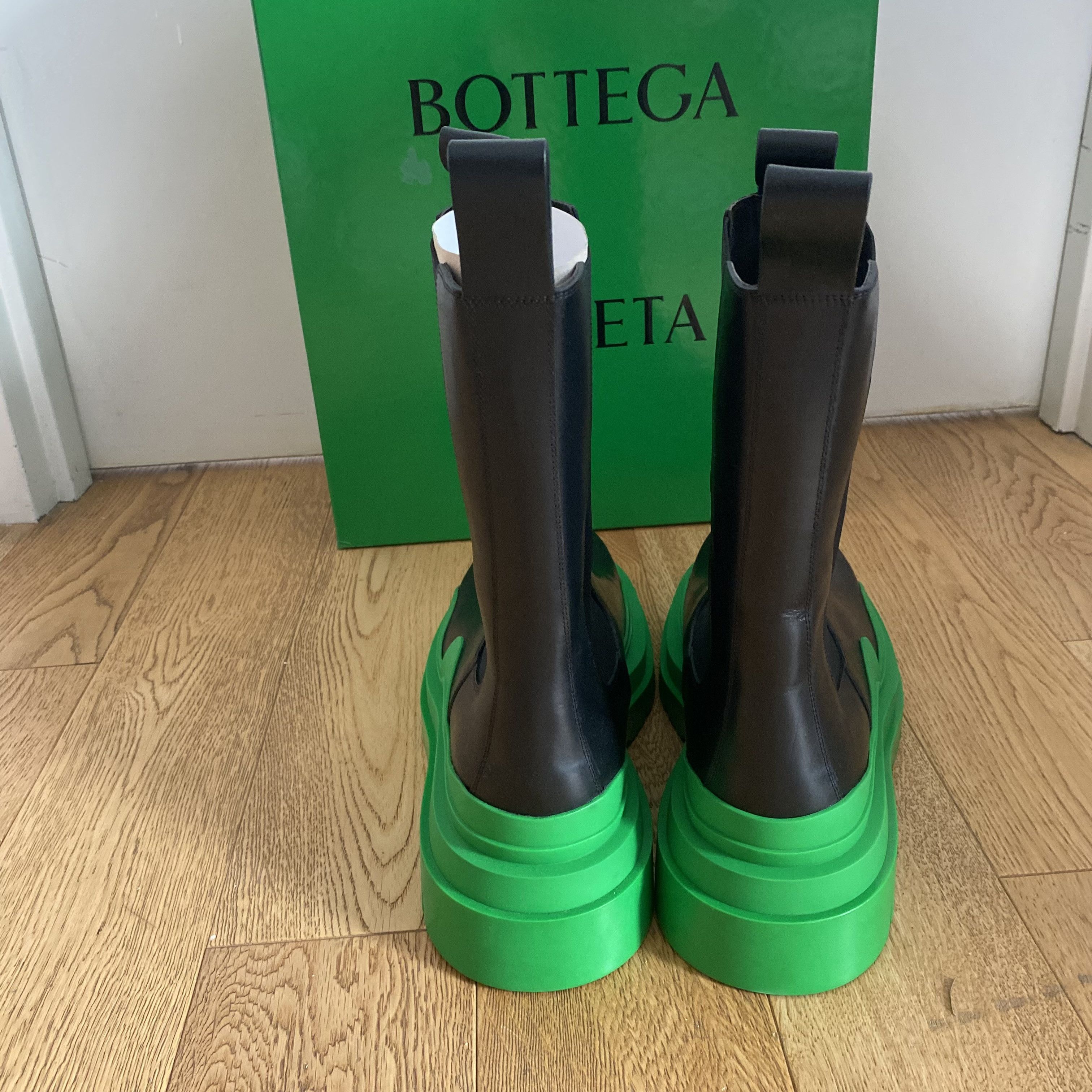 Bottega Veneta Bottega Veneta Tire Boots Chelsea Combat Motorcycle Parakeet Size US 12.5 / EU 45-46 - 5 Thumbnail