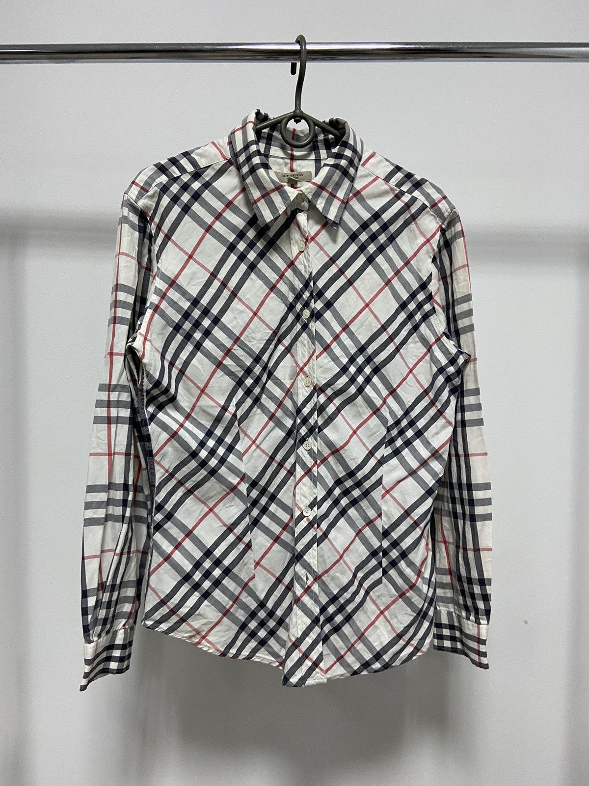 Burberry × Vintage Burberry Vintage Button Ups Classic Nova Check Womans Size L / US 10 / IT 46 - 1 Thumbnail