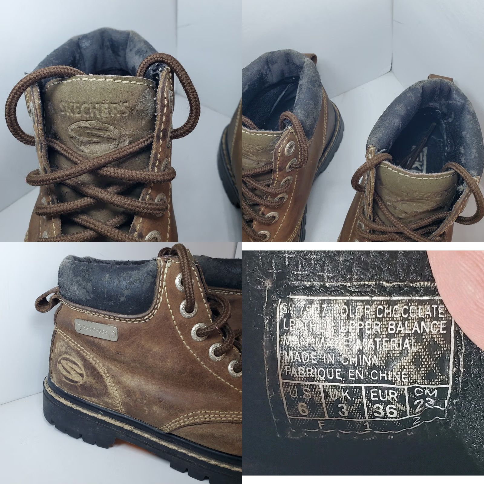 SKECHERS VINTAGE Sketchers Womens Sz 6 Brown Lug Boots 90s Y2K Chunky Grunge Distressed Boot Size US 6 / IT 36 - 8 Thumbnail