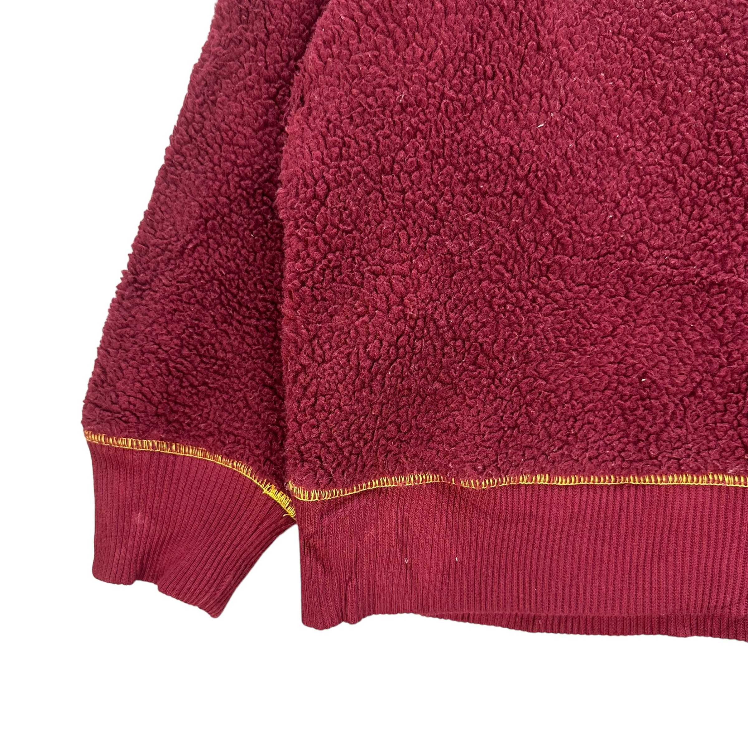JW Anderson J.W.Anderson Deep Pile Pullover Maroon Fleece #8953-041 Size L / US 10 / IT 46 - 4 Thumbnail